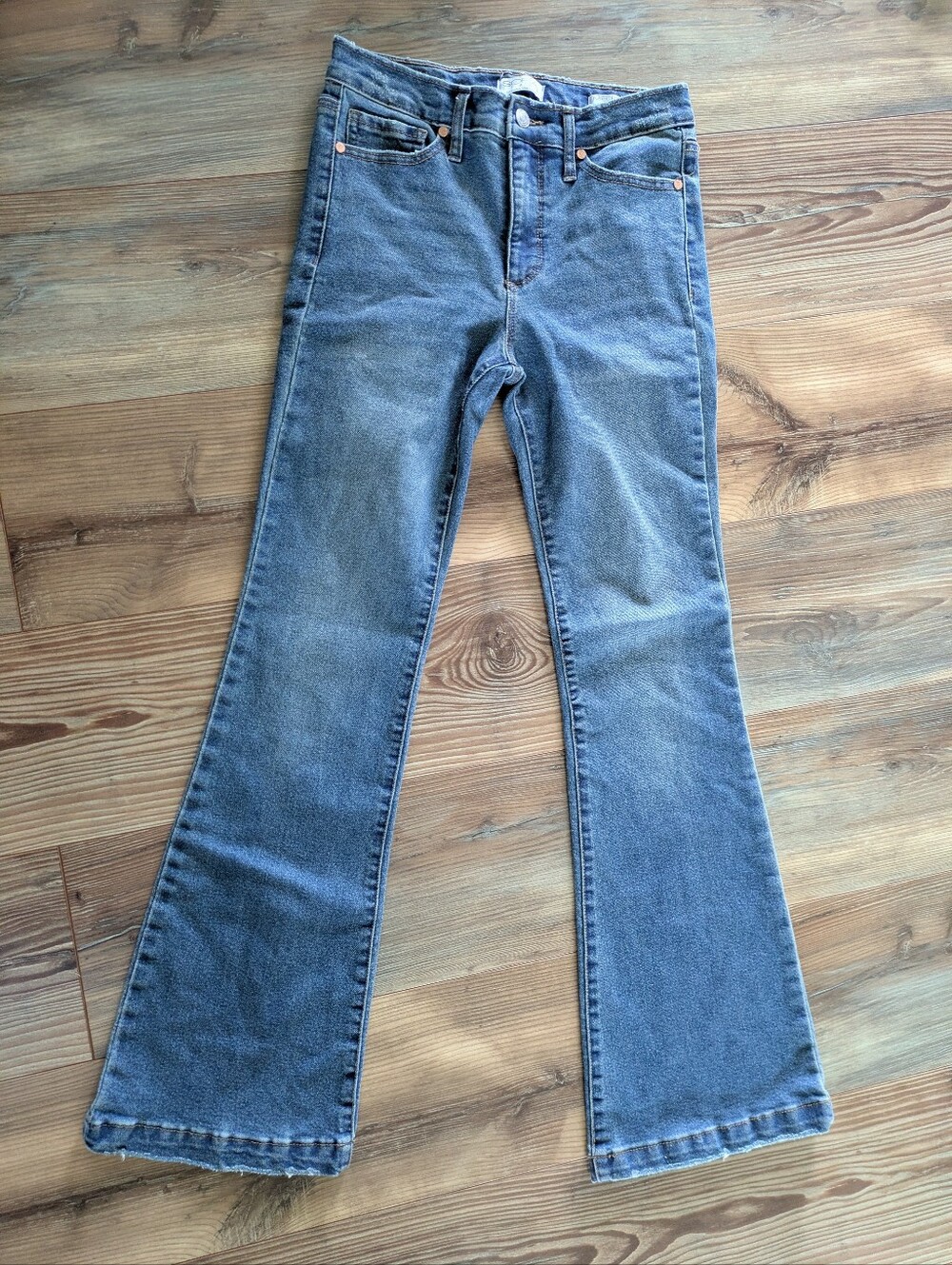 Sofia Vergara Melisa Flare Wide Leg Mid Rise Denim Jeans 4‎